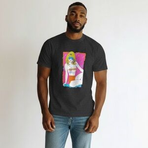 Bella canvas mens hooters blonde crewneck retro xl black  casual tee shirt